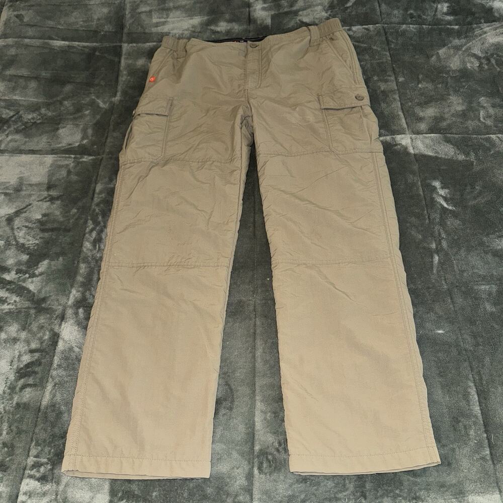 The American Outdoorsman Pants Men's 36x30 Tan Fleece Line Utility Hiking Trail